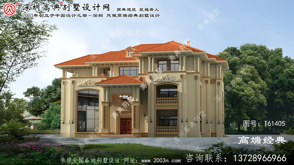 辽宁省欧式三层复式别墅设计图及效果图。